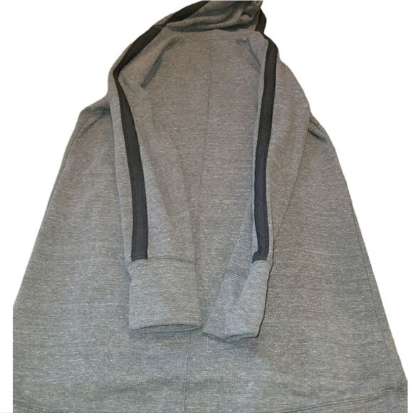 Athleta Victory Hooded Sweatshirt Dress Dark Grey Charcoal Black Medium Tall MT - Picture 7 of 12